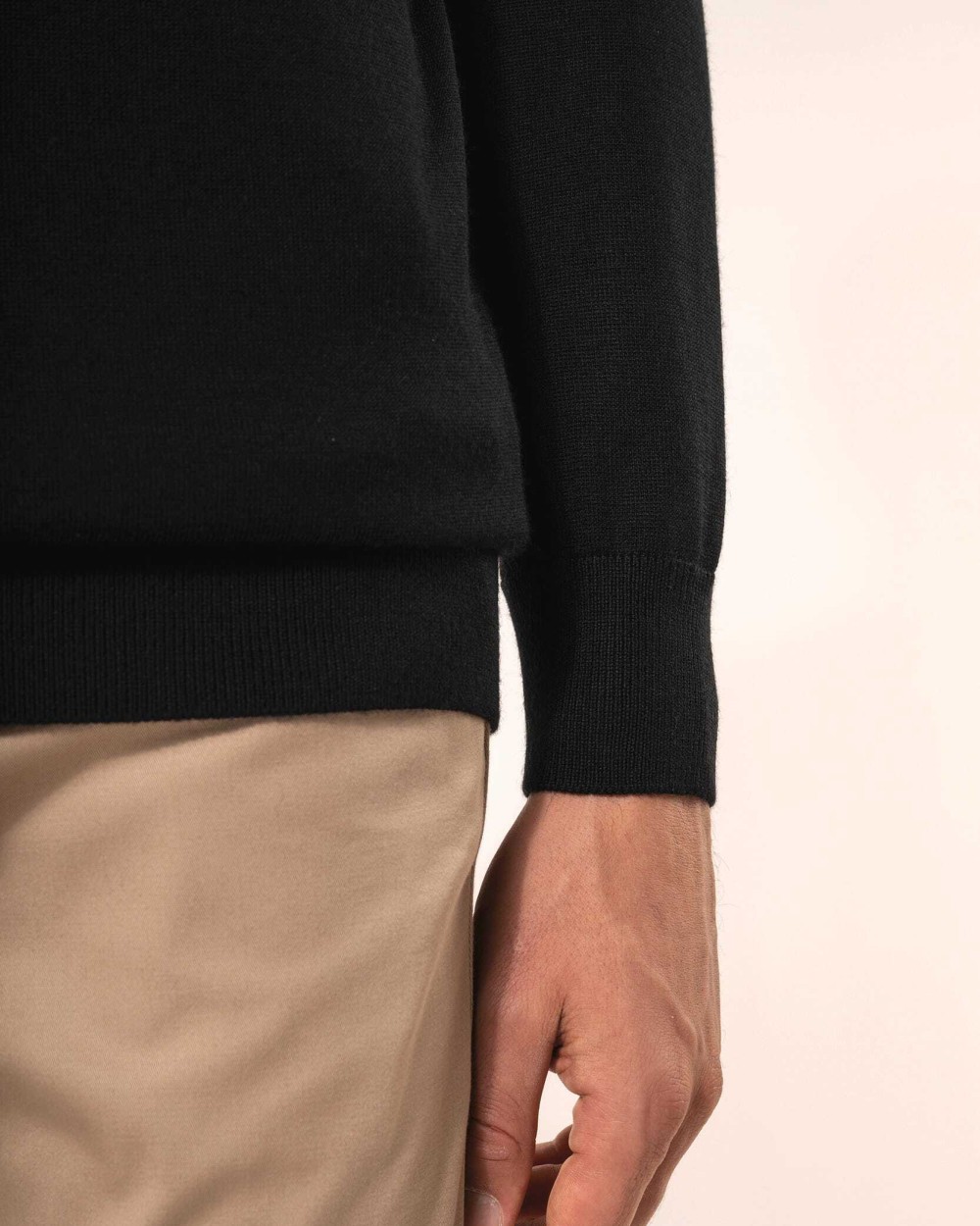 KARIBAN Merino-Herrenpullover mit V-Ausschnitt Pullovers personalisierbar