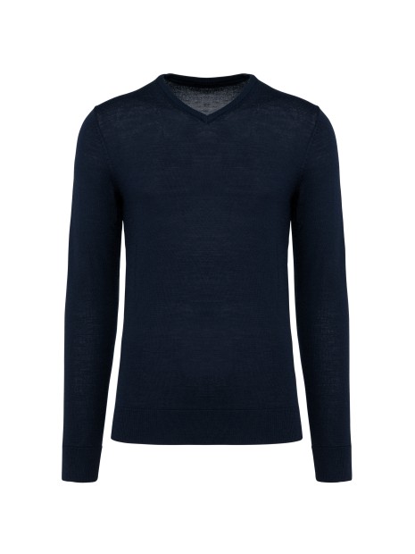 KARIBAN Pull Mérinos col V homme /api/colors/058f028c-f565-4146-9cba-11f5b0ade7a7 personnalisable