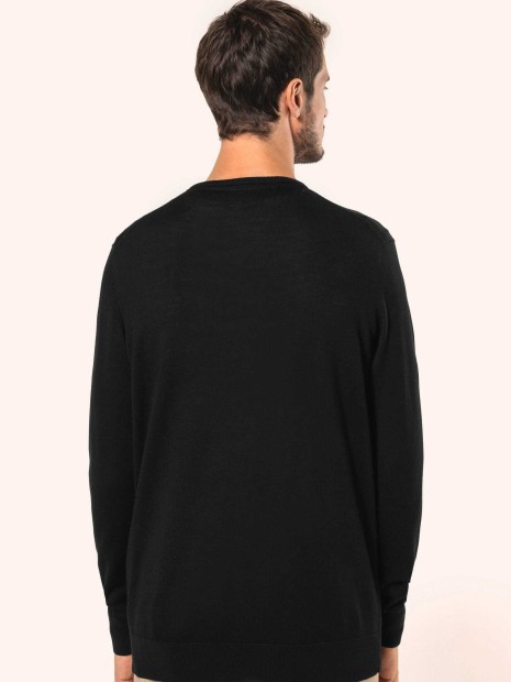Pulls à personnaliser KARIBAN Pull Mérinos col V homme 