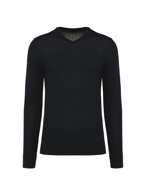 KARIBAN Pull Mérinos col V homme /api/colors/b9fdad4a-5e94-45cb-8c03-c08b349b28c3 personnalisable