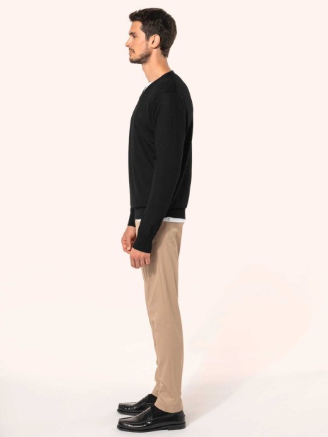 Pulls à personnaliser KARIBAN Pull Mérinos col V homme 