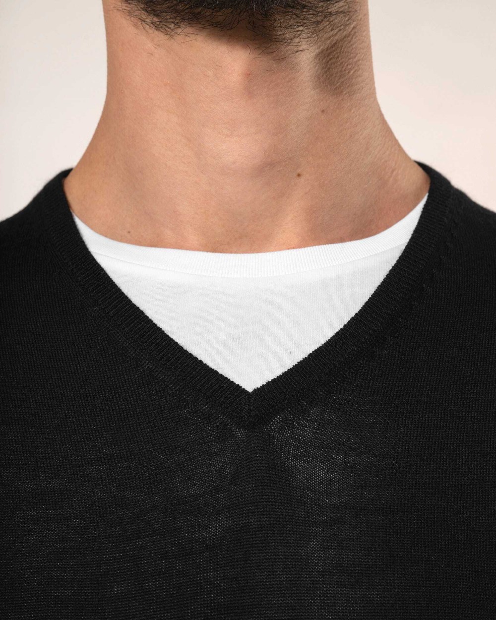 Pulls personnalisable KARIBAN Pull Mérinos col V homme