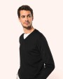 KARIBAN Merino-Herrenpullover mit V-Ausschnitt Pullovers personalisierbar