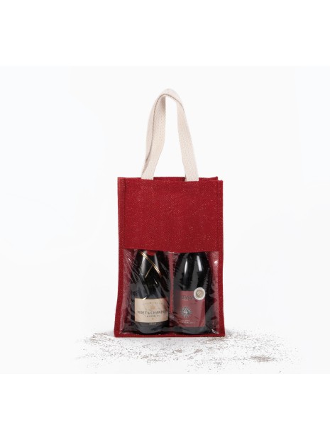 KIMOOD Sac porte-bouteilles en jute /api/colors/0870cea9-0a6c-4465-83de-8b396aeb0fc8 personnalisable