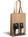 KIMOOD Sac porte-bouteilles en jute  personnalisable