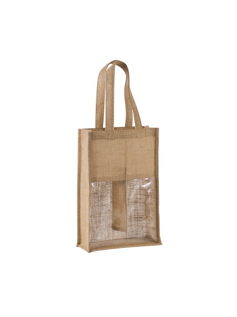 KIMOOD Sac porte-bouteilles en jute /api/colors/e4673c21-e8cb-492b-aa0c-b227b8618401 personnalisable
