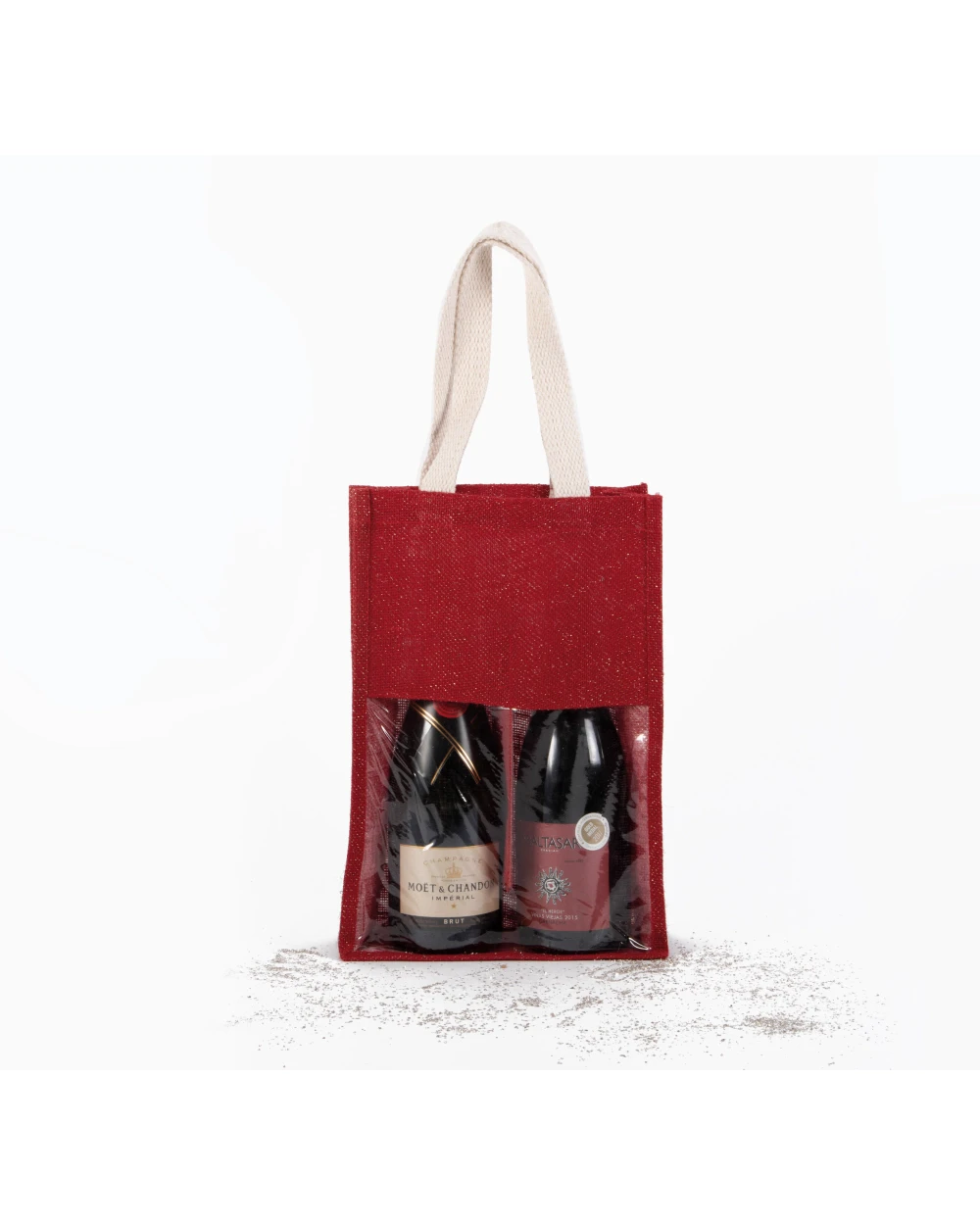KIMOOD Jute-Flaschenbeutel Taschen personalisierbar