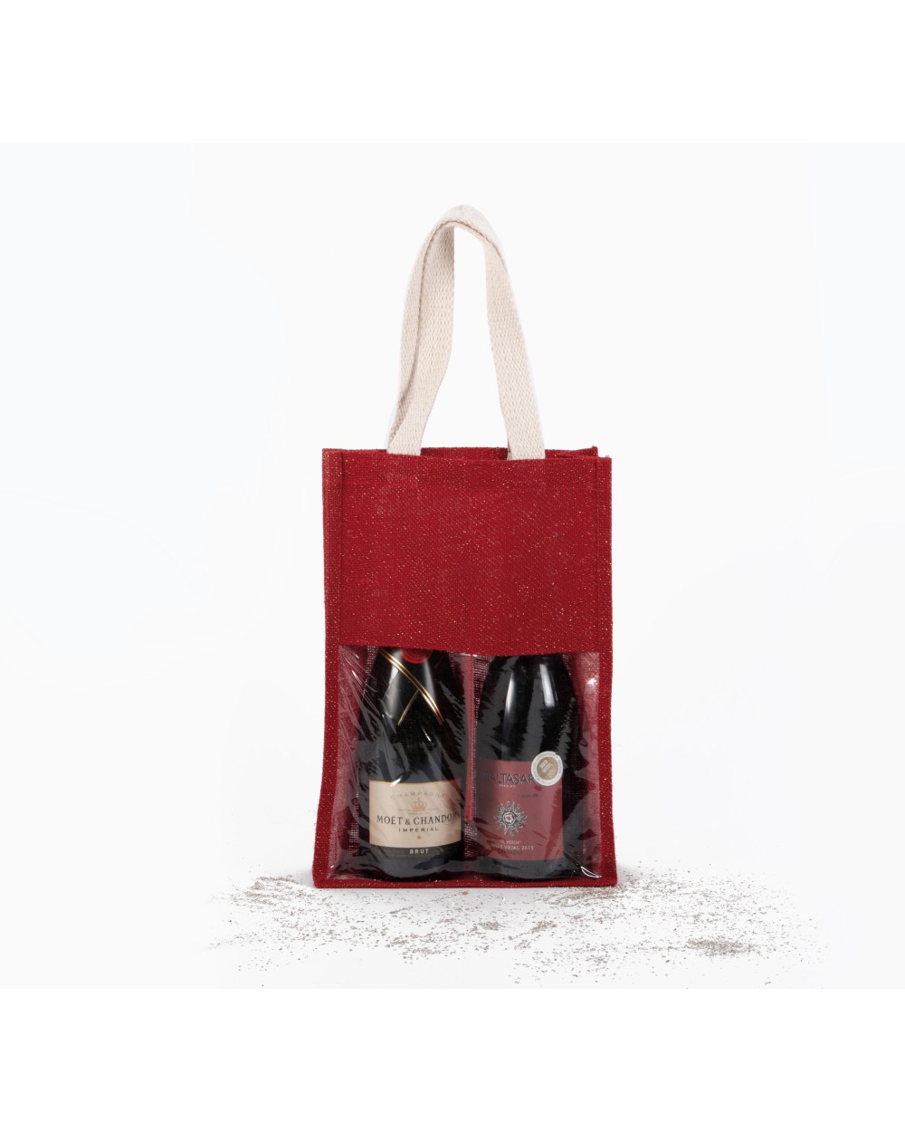 Tassen & Zakken KIMOOD Flessentas van jute voor bedrukking &amp; borduring