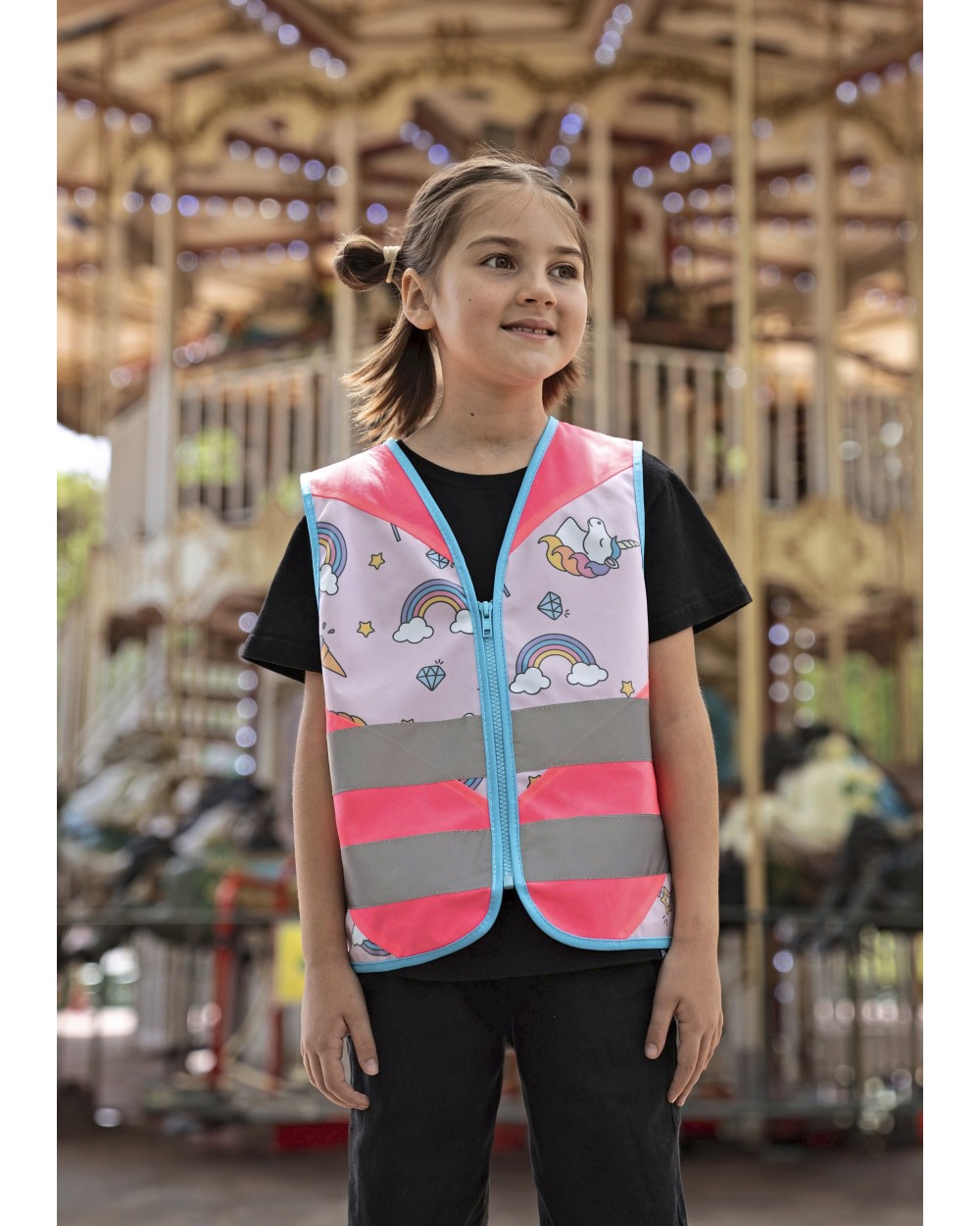 Fluo vestjes KORNTEX Children´s Safety Vest Action Fantasy CO² Neutral voor bedrukking &amp; borduring