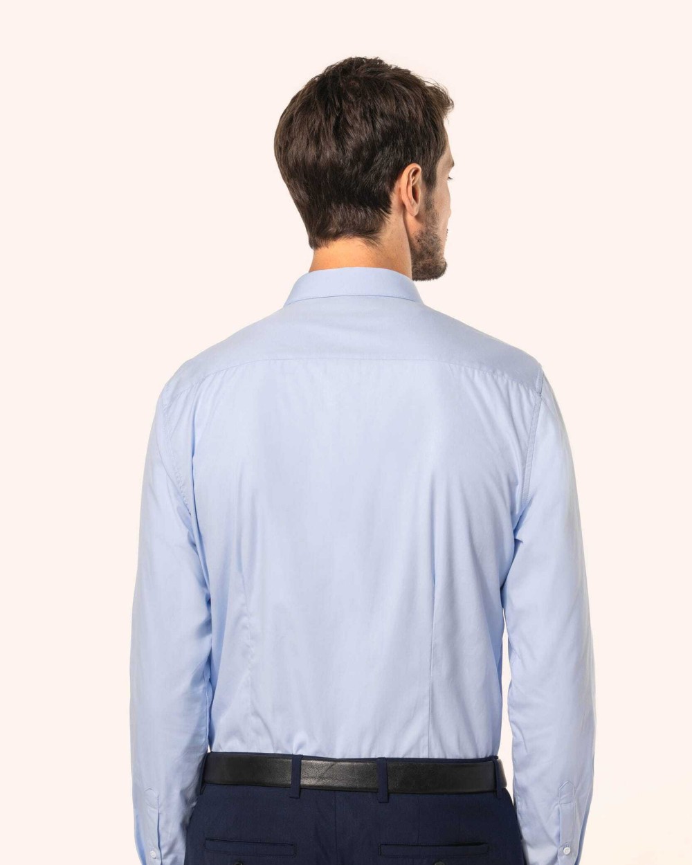 KARIBAN Popeline-Hemd für Herren mit langen Ärmeln Hemden personalisierbar