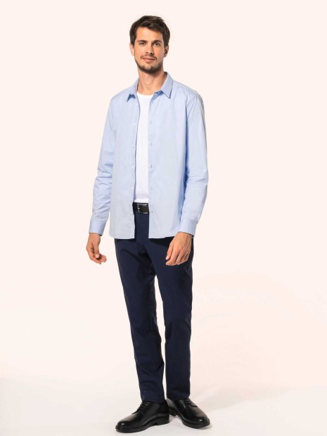 Chemises à personnaliser KARIBAN Chemise popeline manches longues homme 