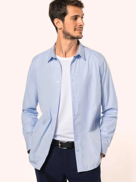 Chemises à personnaliser KARIBAN Chemise popeline manches longues homme 