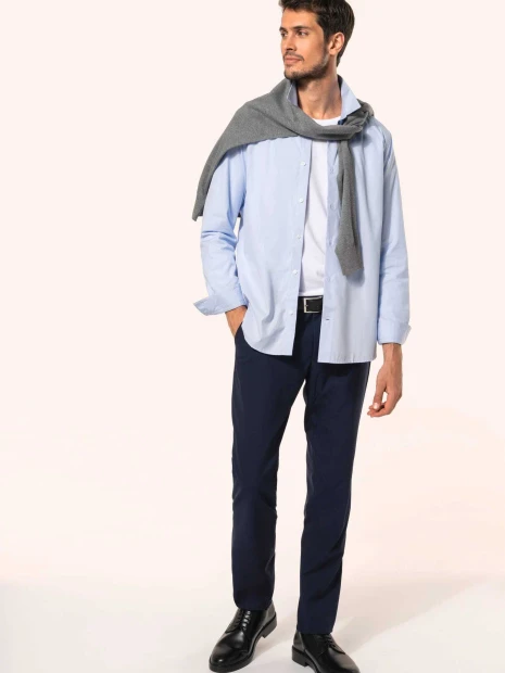 Chemises à personnaliser KARIBAN Chemise popeline manches longues homme 