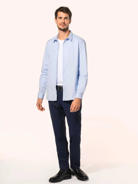 Chemises à personnaliser KARIBAN Chemise popeline manches longues homme 