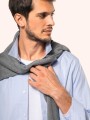Chemises à personnaliser KARIBAN Chemise popeline manches longues homme 