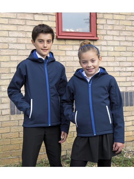 RESULT Youth TX Performance Hooded Soft Shell Jacket  personnalisable