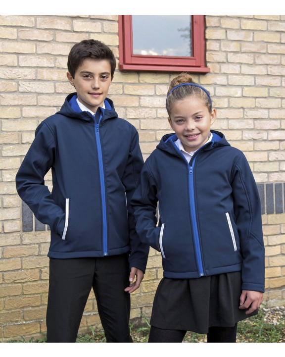 RESULT Youth TX Performance Hooded Soft Shell Jacket Softshells personalisierbar