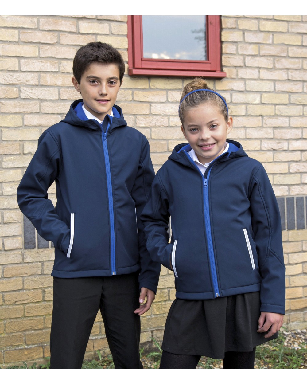 RESULT Youth TX Performance Hooded Soft Shell Jacket Softshells personalisierbar