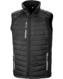 Softshells RESULT Black compass gewatteerde softshell bodywarmer voor bedrukking &amp; borduring