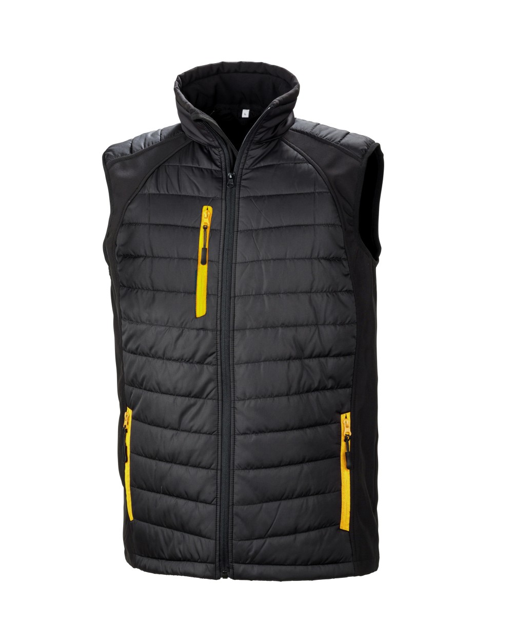 RESULT Black compass padded soft shell gilet Softshells personalisierbar