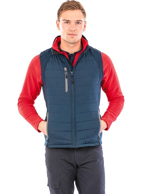 Softshells à personnaliser RESULT Gilet softshell rembourré black compass recyclé 