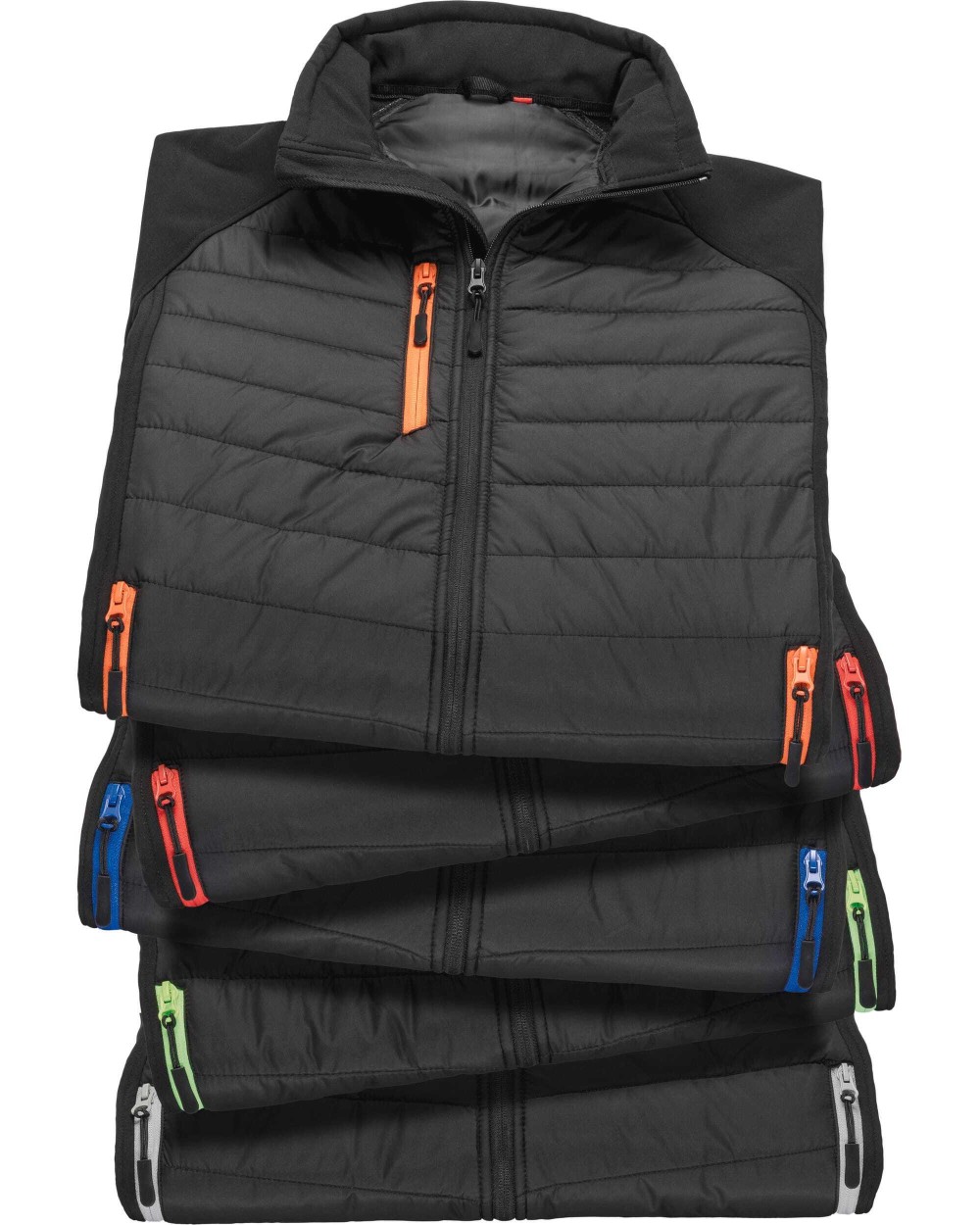 Softshells RESULT Black compass gewatteerde softshell bodywarmer voor bedrukking &amp; borduring
