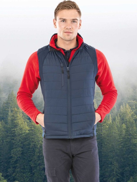 Softshells à personnaliser RESULT Gilet softshell rembourré black compass recyclé 