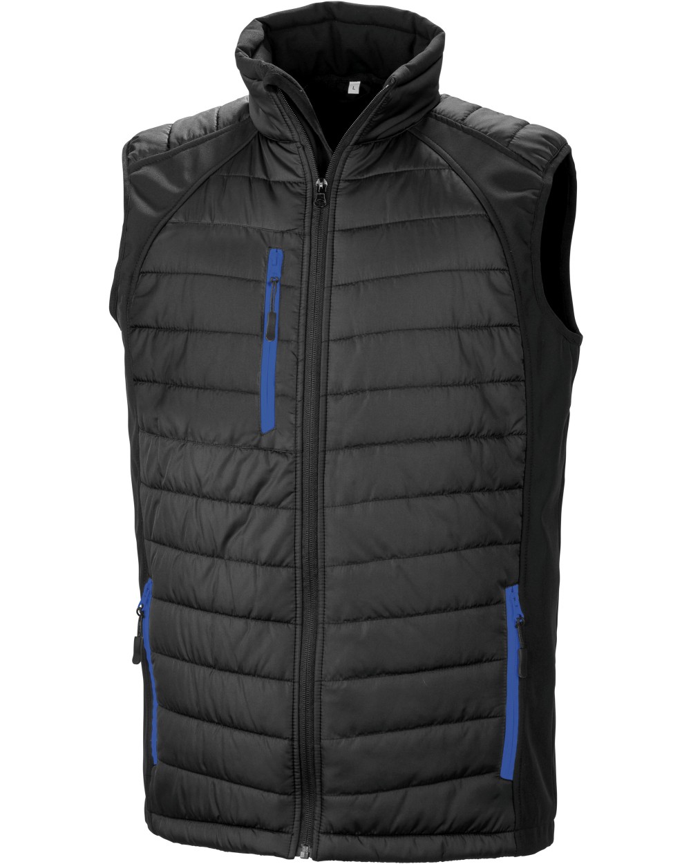 RESULT Black compass padded soft shell gilet Softshells personalisierbar