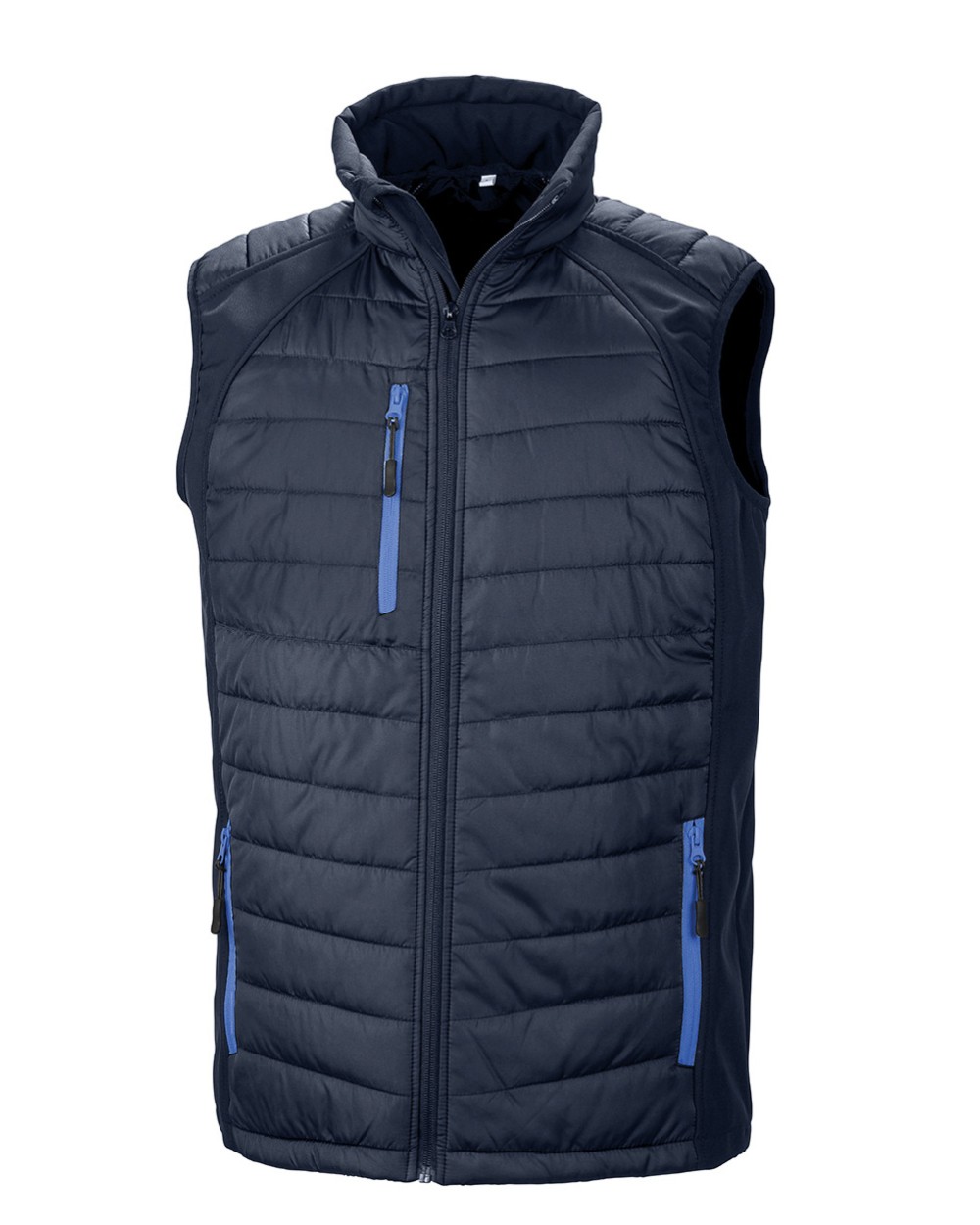 Softshells RESULT Black compass gewatteerde softshell bodywarmer voor bedrukking &amp; borduring