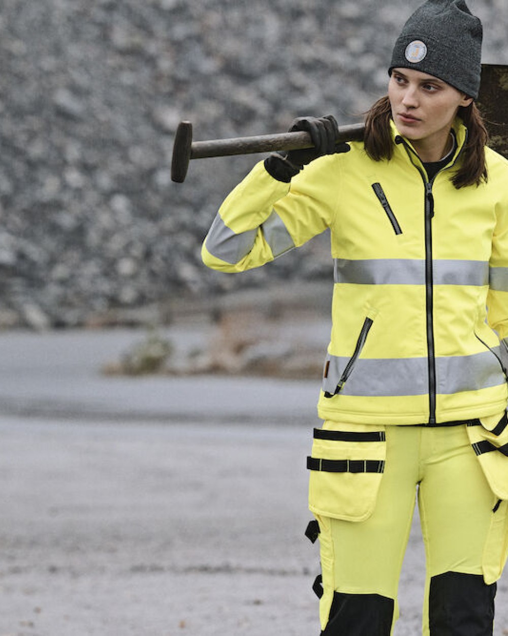 Softshells personnalisable JOBMAN 1210 Veste softshell Hi-Vis pour femmes