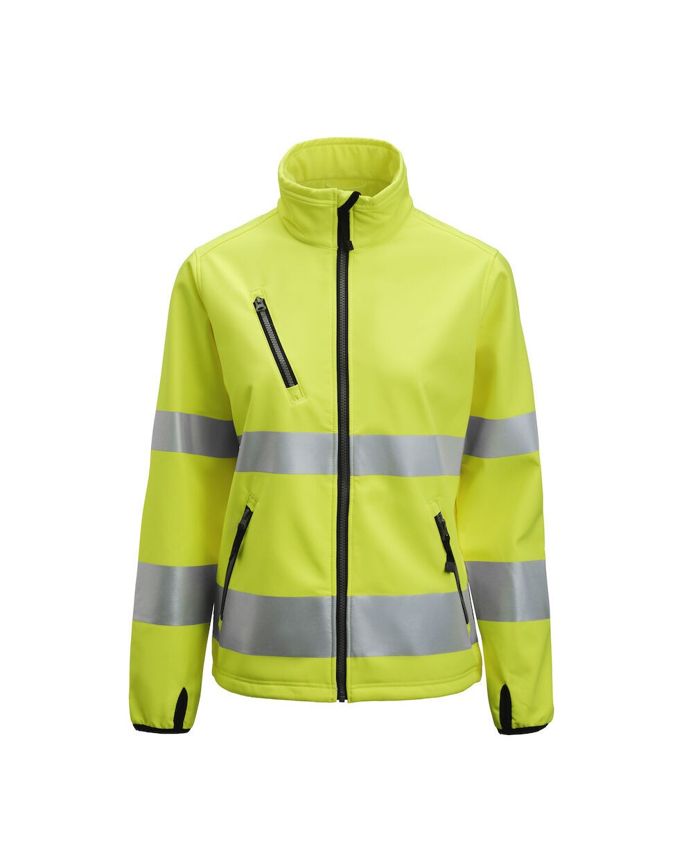 JOBMAN 1210 Hi-Vis Damen Softshelljacke Softshells personalisierbar