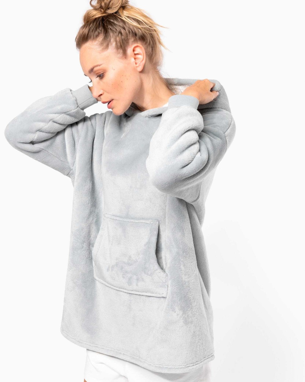 Fleecedekens KARIBAN Poncho  plaid voor bedrukking &amp; borduring