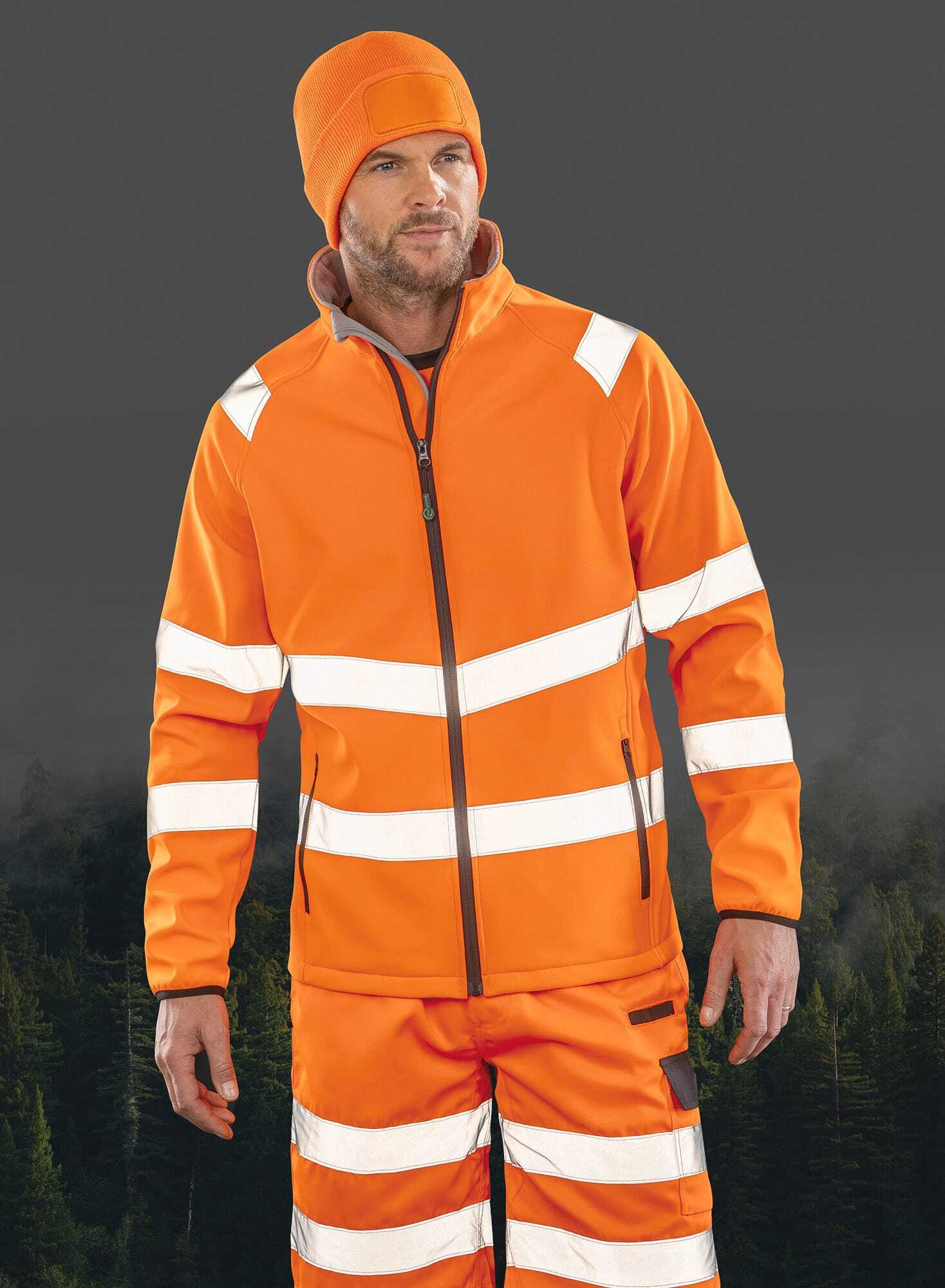 Vestes personnalisable RESULT Veste softshell de sécurité recyclée