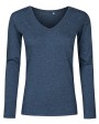 T-shirts PROMODORO Women´s V-Neck T-Shirt Longsleeve voor bedrukking &amp; borduring