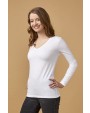 T-shirts PROMODORO Women´s V-Neck T-Shirt Longsleeve voor bedrukking &amp; borduring