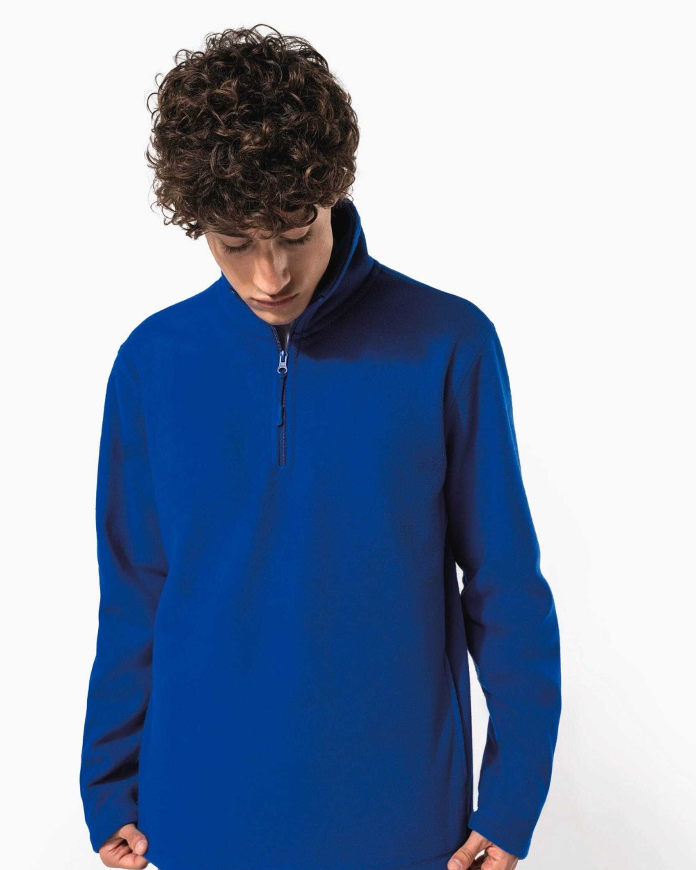 Laines polaires personnalisable KARIBAN Enzo > Micropolaire col zippé homme