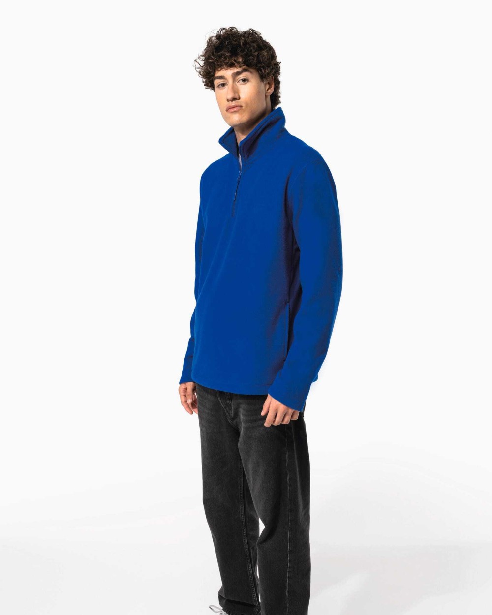 KARIBAN Enzo > Mikrofleece Pullover 1/4 Zip Polar Fleeces personalisierbar