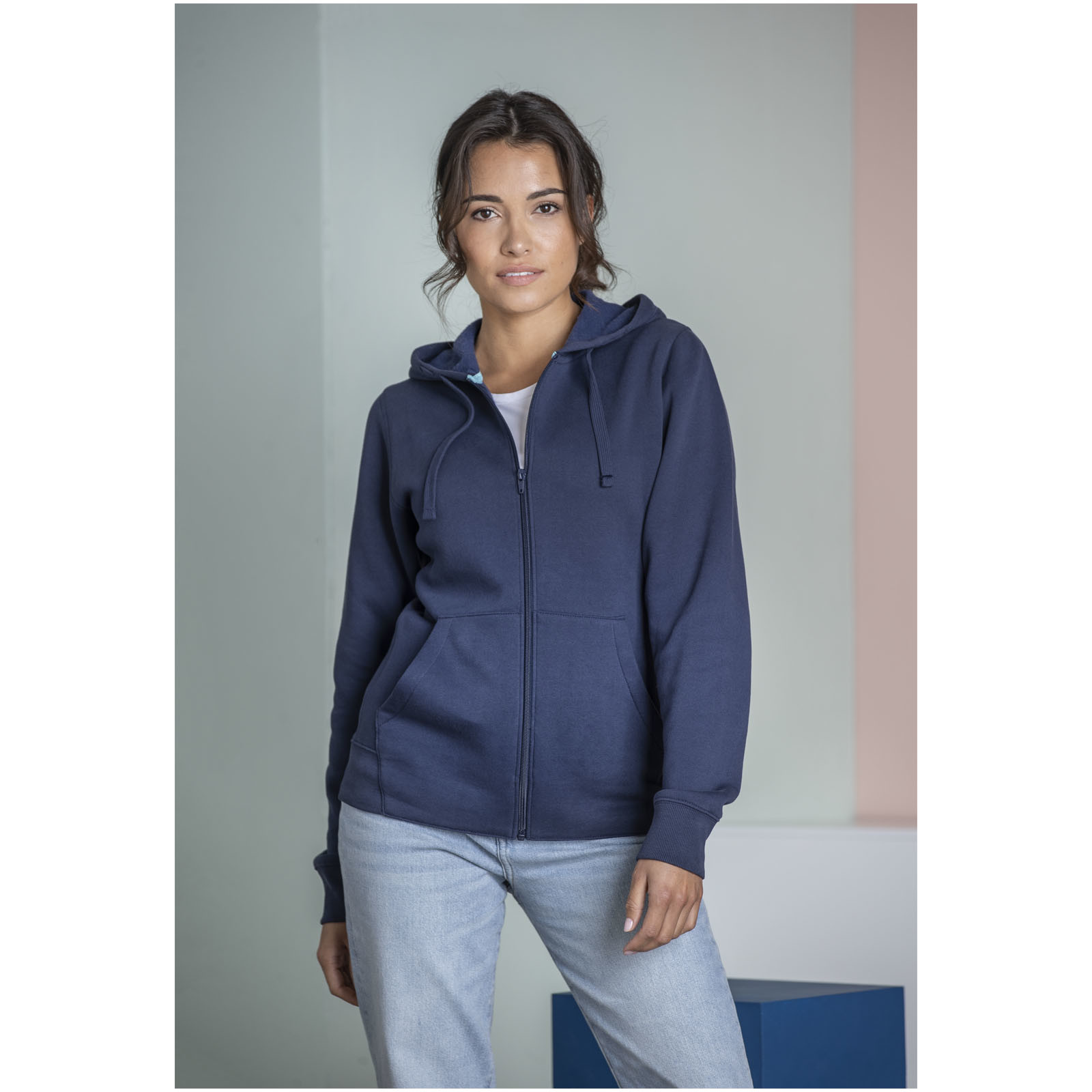 ELEVATE Ruby Hoodie mit durchgehendem Reißverschluss aus Bio-Material für Damen Sweatshirts personalisierbar