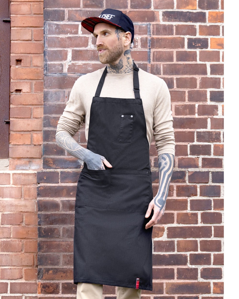 Baby artikelen KARLOWSKY BIB APRON WITH BUCKLE AND POCKETS voor bedrukking &amp; borduring