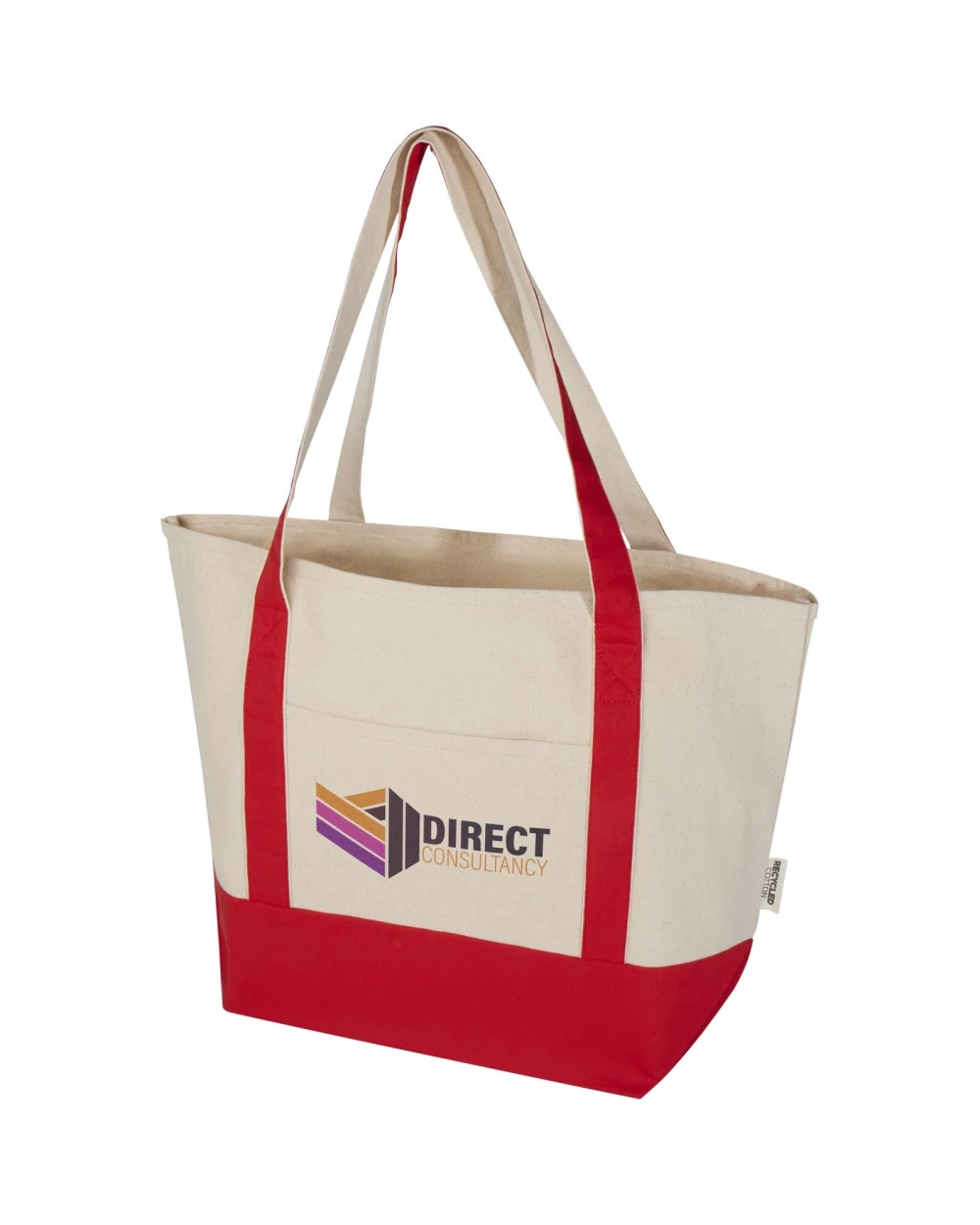 Tote bags 4DO Sam draagtas van 320 g/m² GRS gerecycled katoen voor bedrukking &amp; borduring