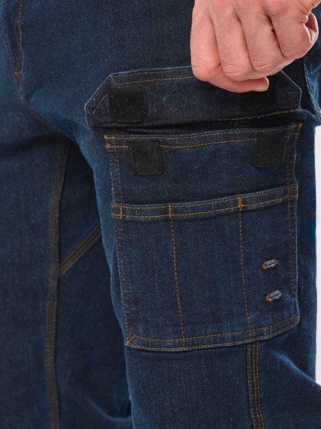 Pantalons à personnaliser WK. DESIGNED TO WORK Pantalon Denim multipoches homme 