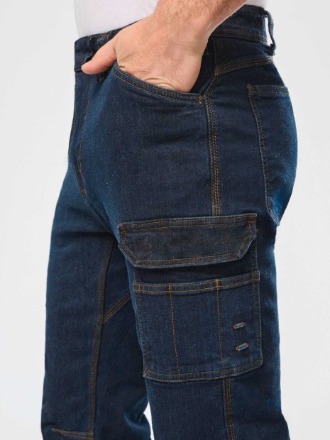Pantalons à personnaliser WK. DESIGNED TO WORK Pantalon Denim multipoches homme 