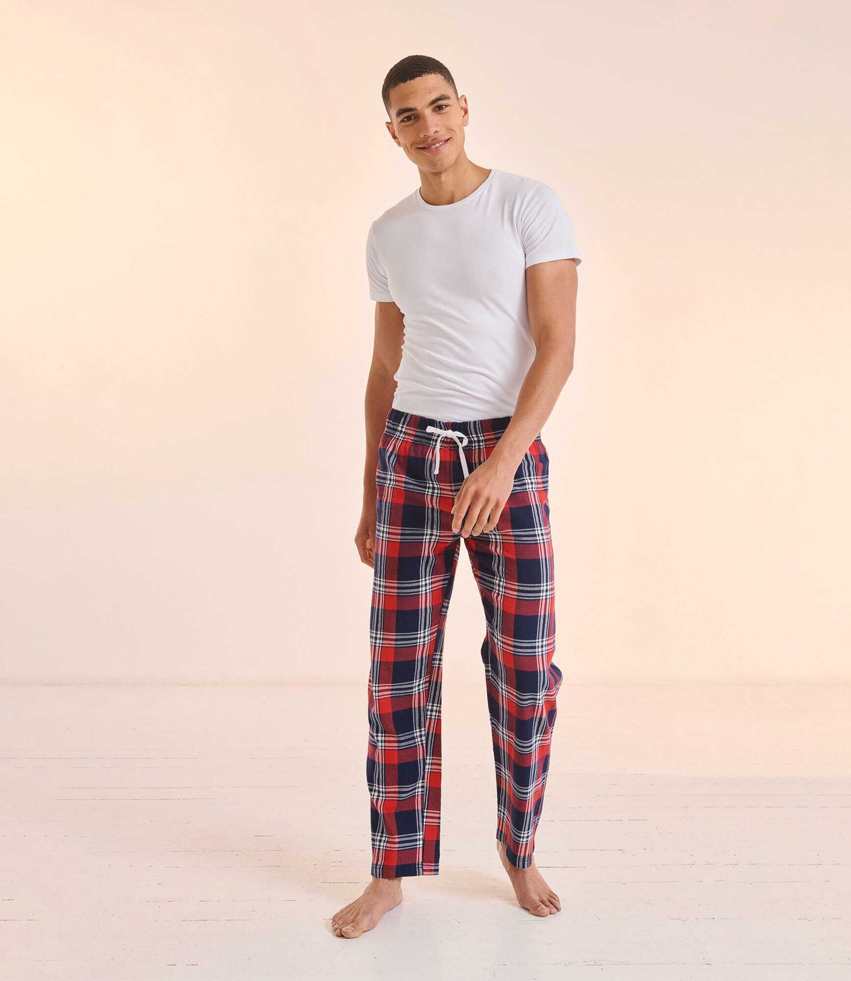 Broeken SKINNIFIT Men's tartan lounge trousers voor bedrukking &amp; borduring