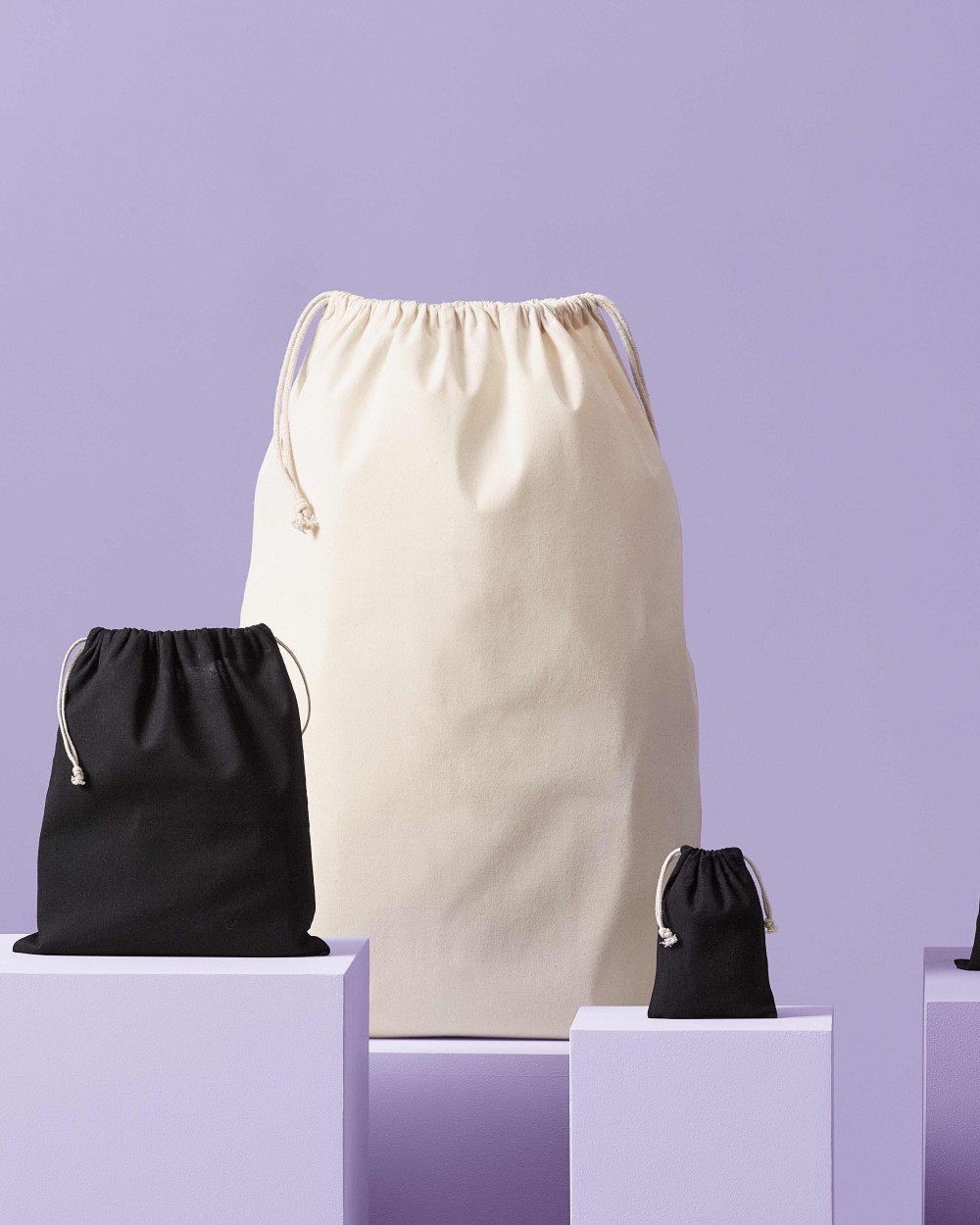 Tassen & Zakken NUTSHELL Recycled cotton stuff bag voor bedrukking &amp; borduring