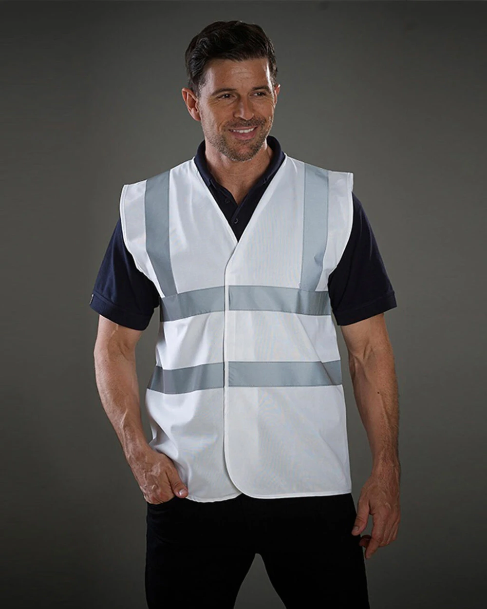 Gilets de sécurité personnalisable YOKO Fluo 2 Band+Brace Waistcoat