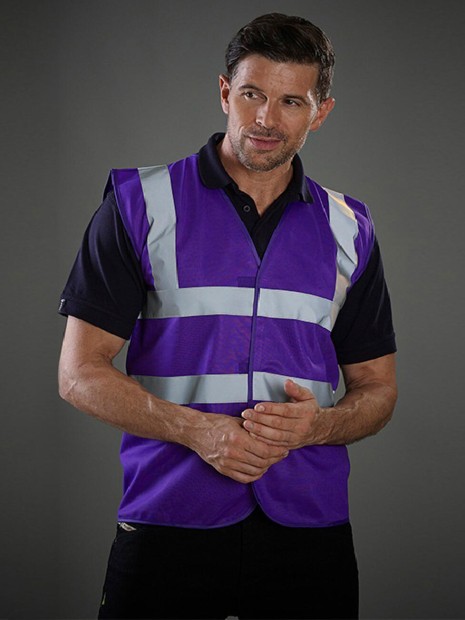 Gilets de sécurité à personnaliser YOKO Fluo 2 Band+Brace Waistcoat 