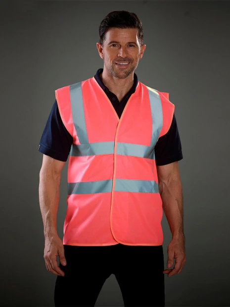 Gilets de sécurité à personnaliser YOKO Fluo 2 Band+Brace Waistcoat 