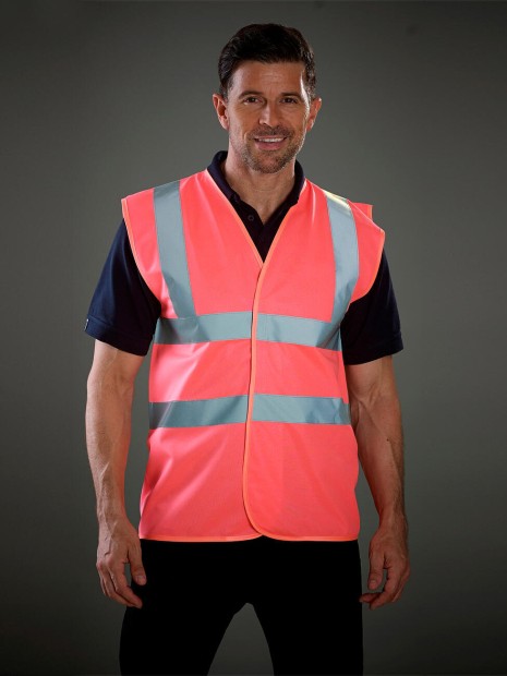 Gilets de sécurité à personnaliser YOKO Fluo 2 Band+Brace Waistcoat 