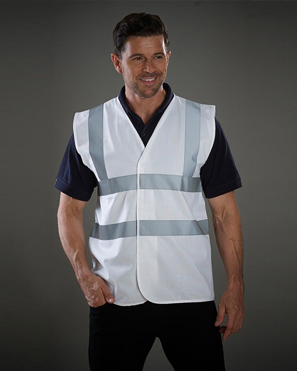 Gilets de sécurité personnalisable YOKO Fluo 2 Band+Brace Waistcoat