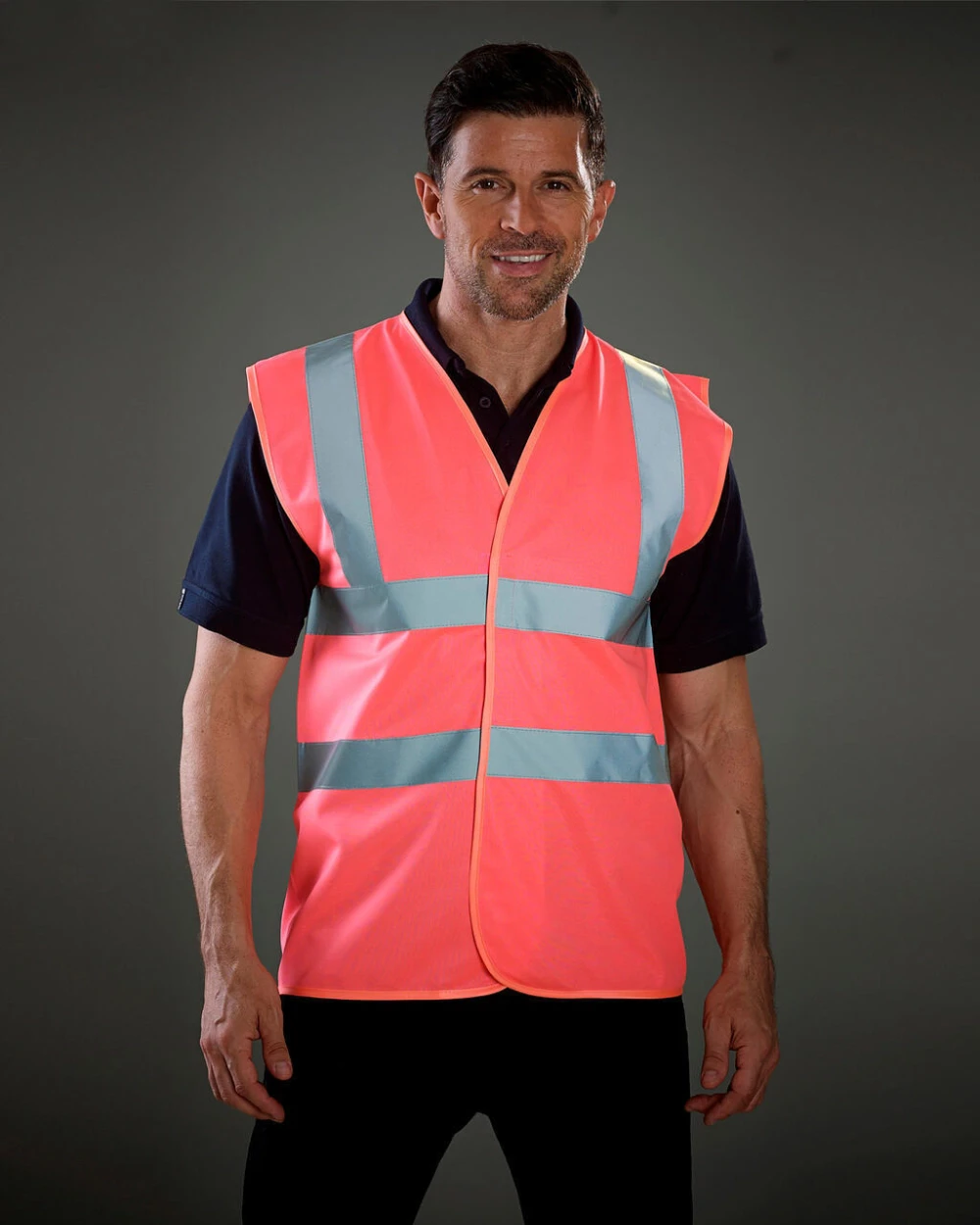 Gilets de sécurité personnalisable YOKO Fluo 2 Band+Brace Waistcoat